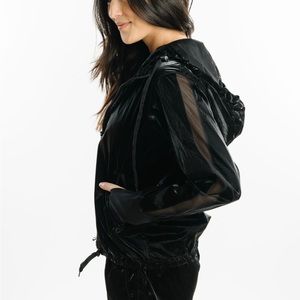 GUC Zyia Black Gloss Bomber Jacket